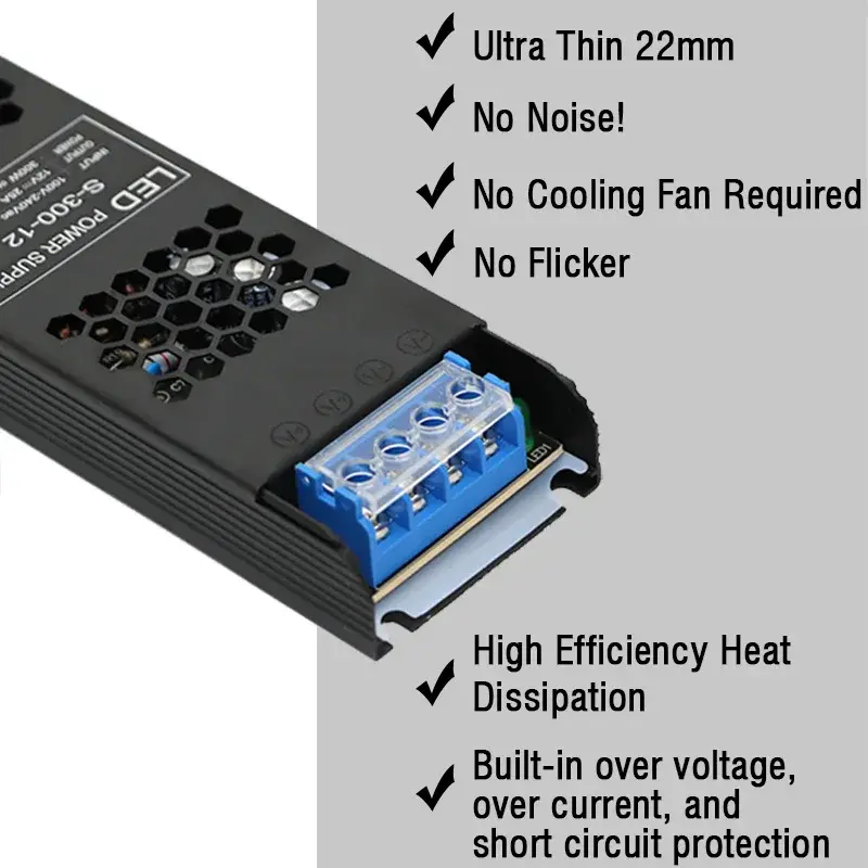 Constant Voltage Power Supply 48W 60W 100W 150W 200W 300W 400W Thin Driver For LED Strips DC 12V / 24V Lighting Transformers - Image 3