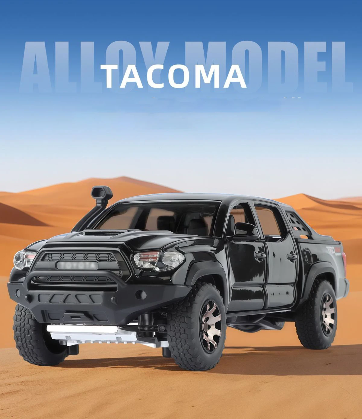 Modèle de voiture en alliage Toyota Tacoma Picku 1:32, son et lumière, jouet à collectionner pour enfants, cadeau d'anniversaire