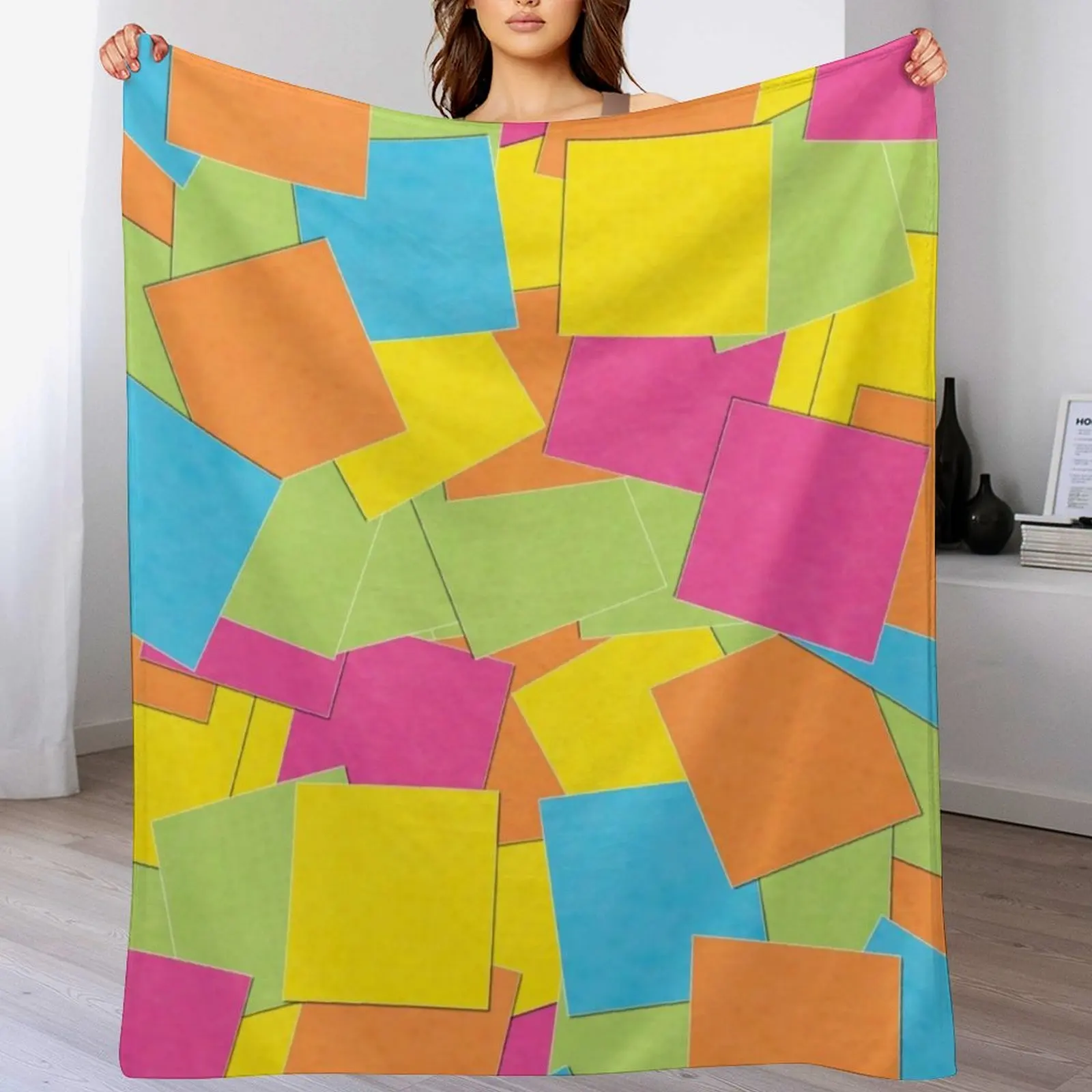 Sticky Notes Art Throw Blanket wednesday Soft Thin Sofa Throw Blankets