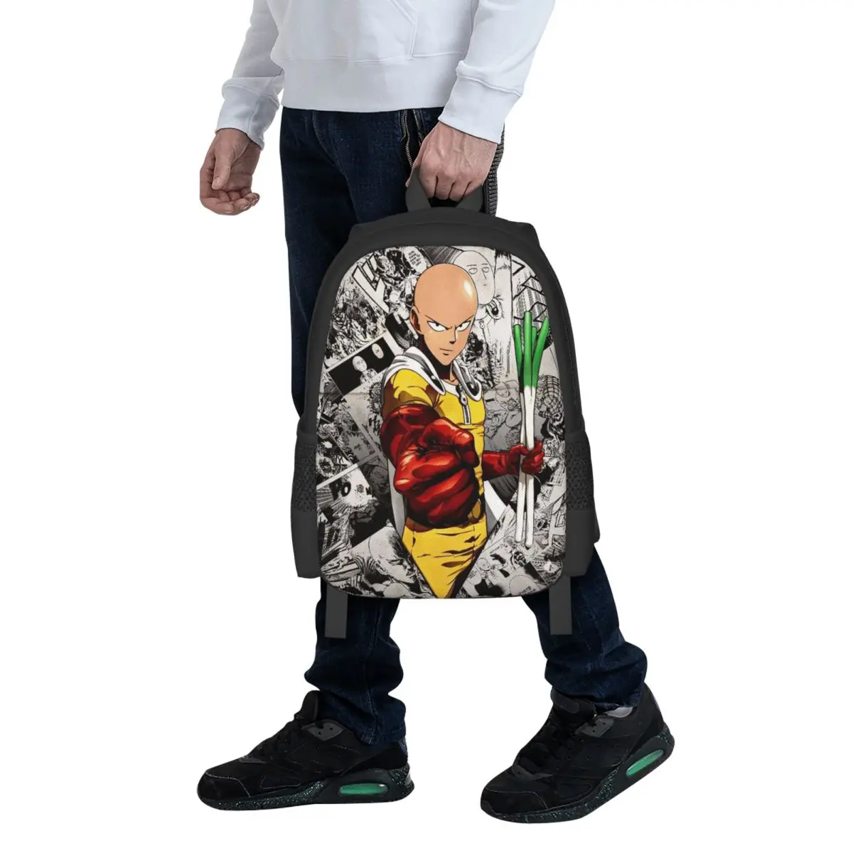 Anime One Punch Man Student Backpack School Bag Hiking Travel Daypack for Boys Girls Fashion Bookbag Shoulder Bags