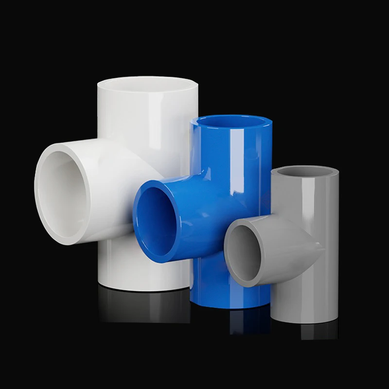 1-20PCS 20-40mm White PVC Water Pipe Tee Equal Diameter Joint Fittings Water Supply Pipes Plastic Drainage Pipes