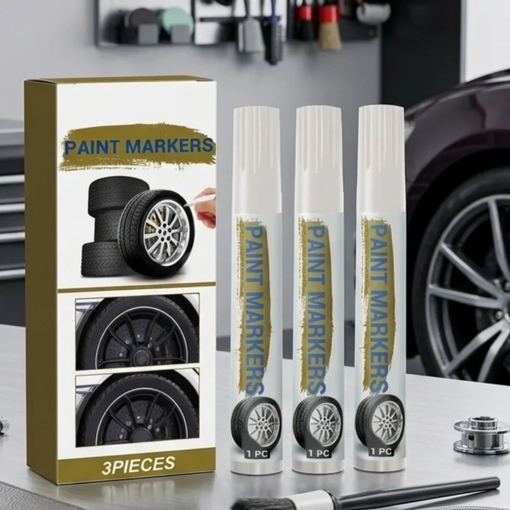 Tire Marking Pen For Car Wheels And Tyres Oil-Based Ink Provides Clear Markings On Rubber And Metallic Surfaces