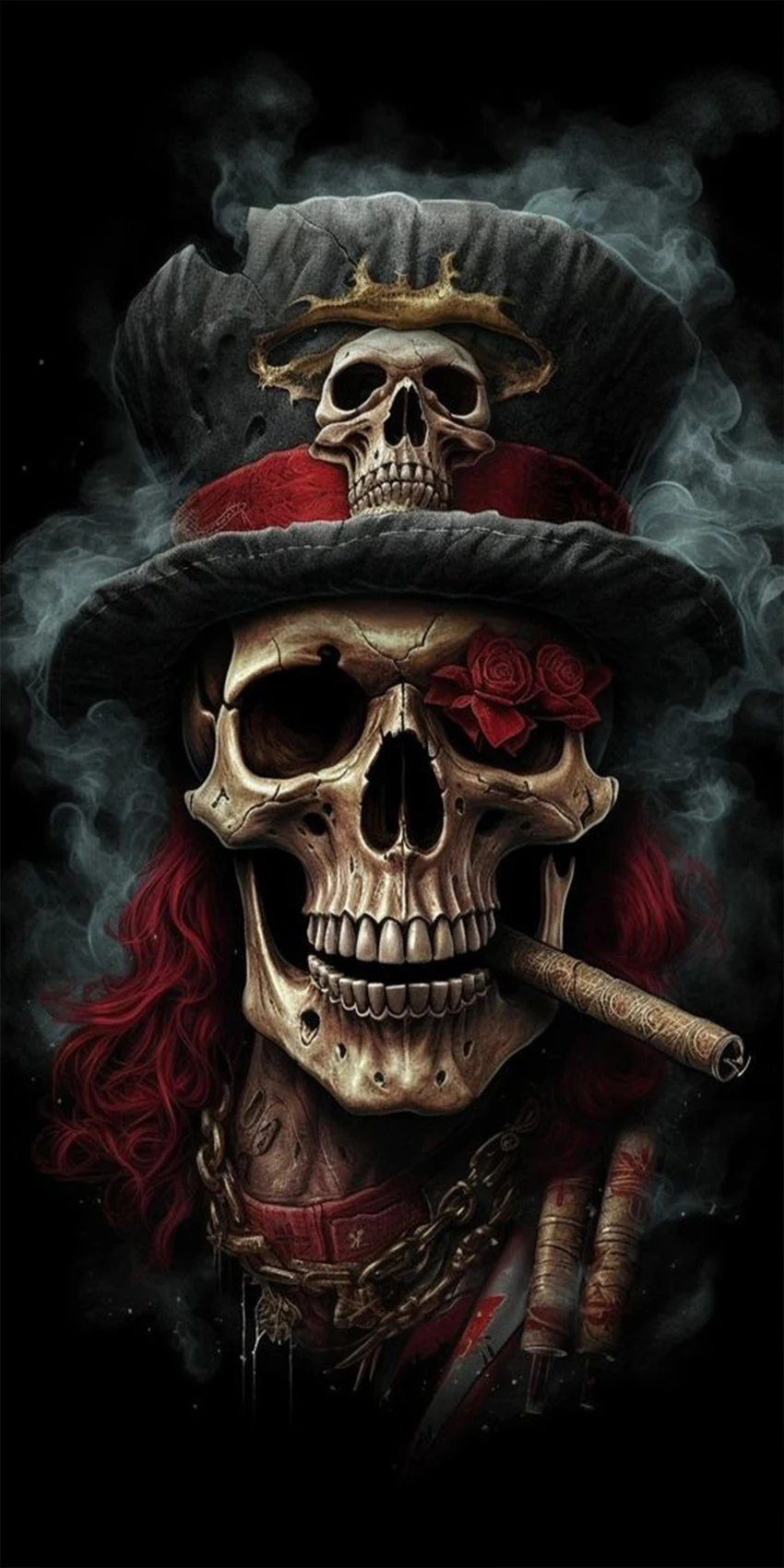 Terrifying Skull and Eerie Butterfly Pattern Electric Scooter Anti-slip Sticker Sandpaper Skateboard Grip Tape Sheet 60*30cm