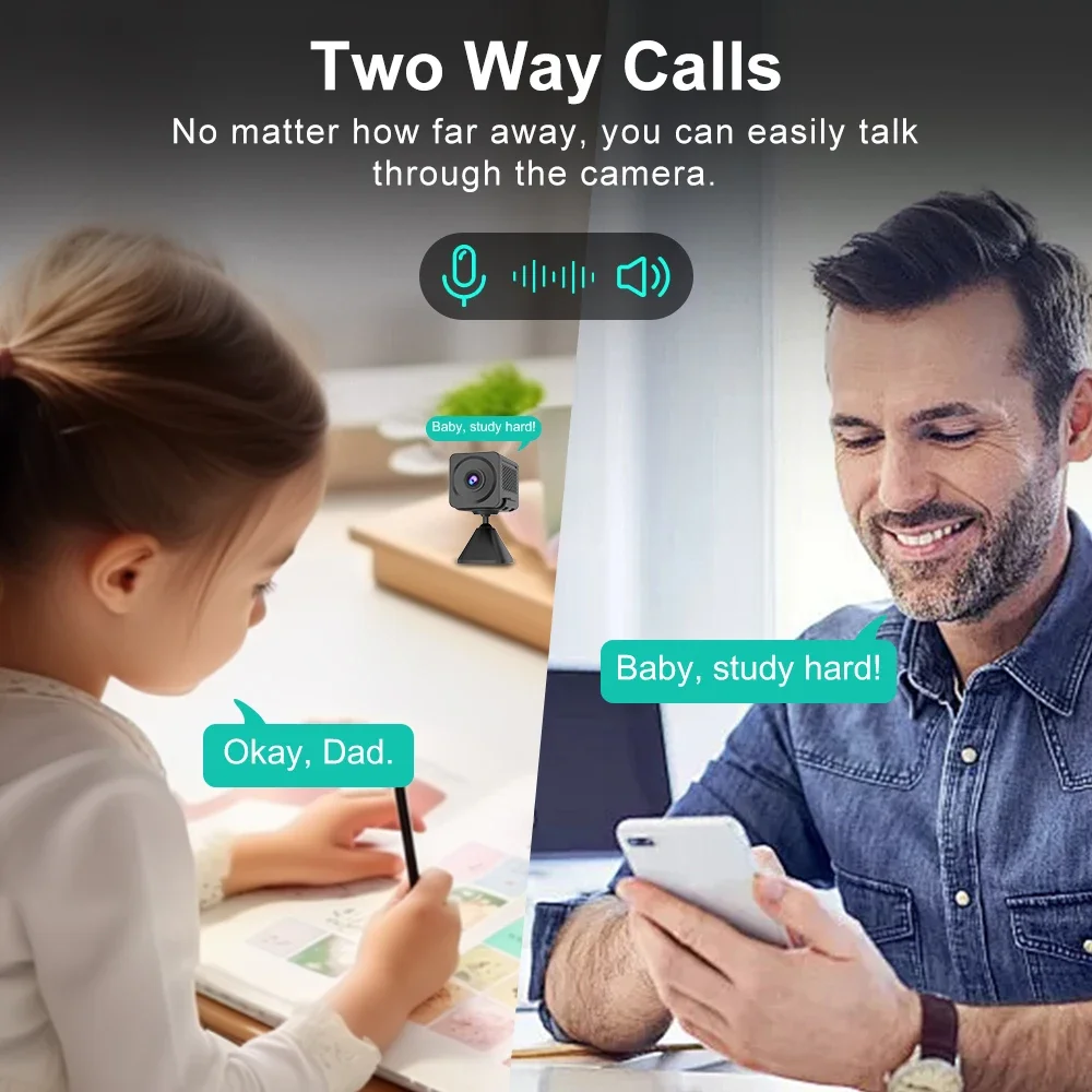 Мини-камера PEGATAH со встроенным аккумулятором, 5 Мп