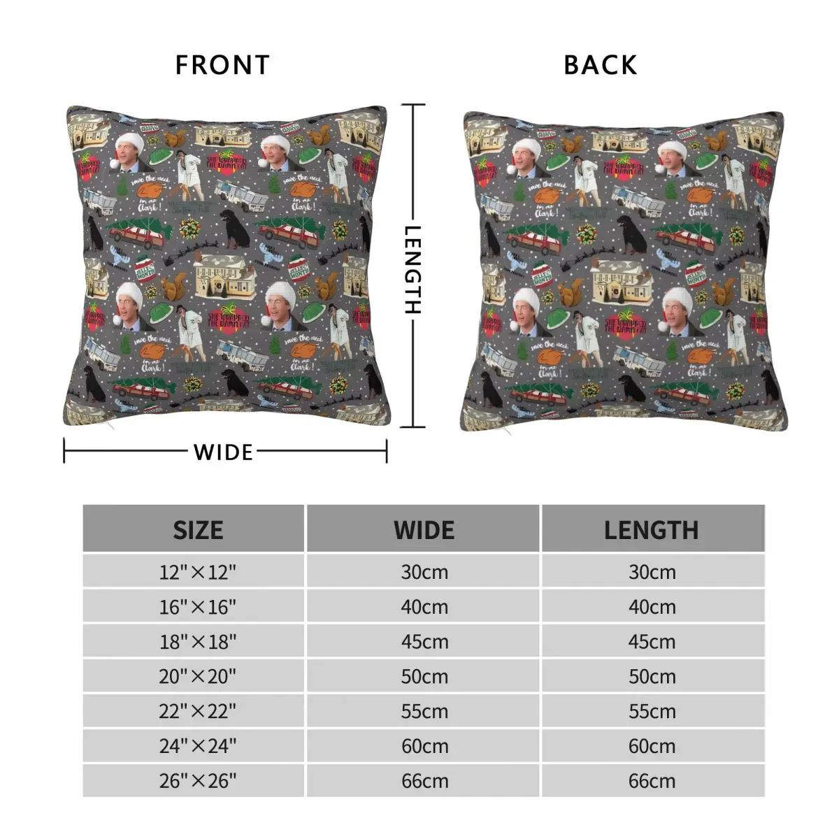 National Lampoons Christmas Vacation Pillowcase Cushion Sofa Suitable For Sofa Cushion Cover Decorative Pillowcases Customizable