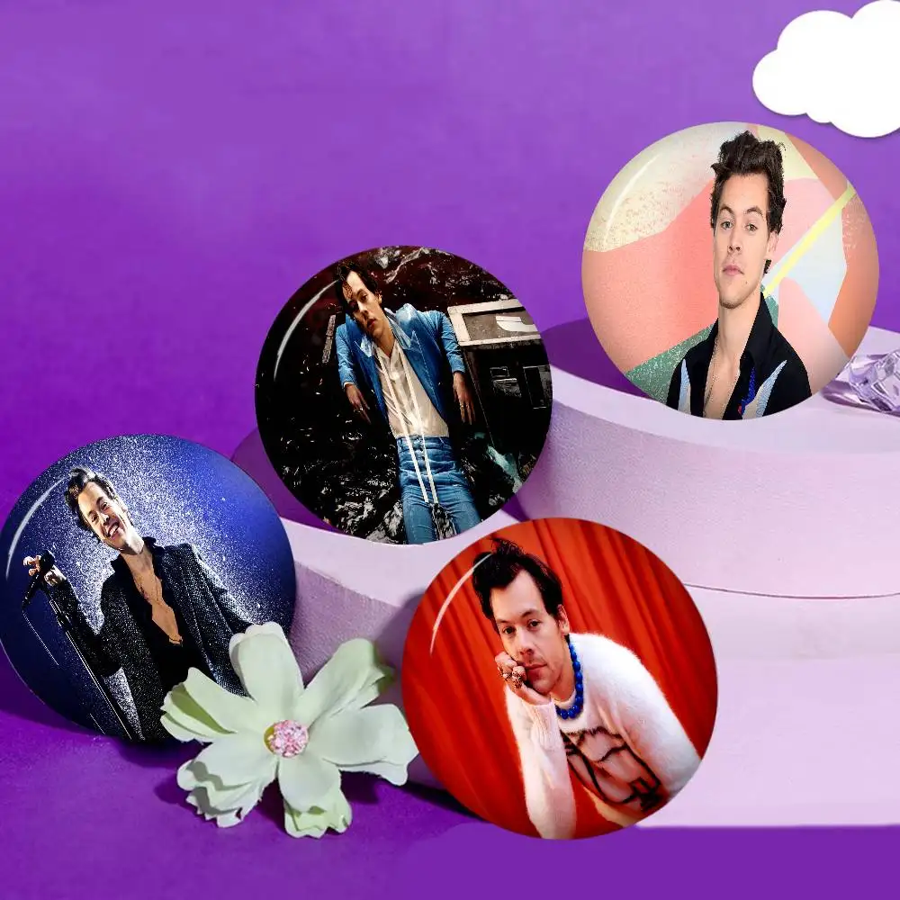 Famous Pop Singer Harris_Styles 58mm Handmade Brooch Cartoon Cosplay Badge on Backpack Jewelry Accessories Gifts