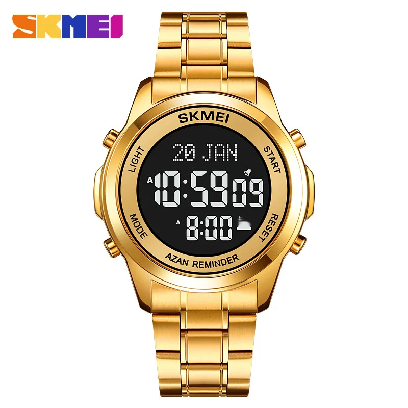 ساعة SkmeiMen الإلكترونية، ساعة منبه، تذكير الاتجاه، ساعة إلكترونية متعددة الوظائف