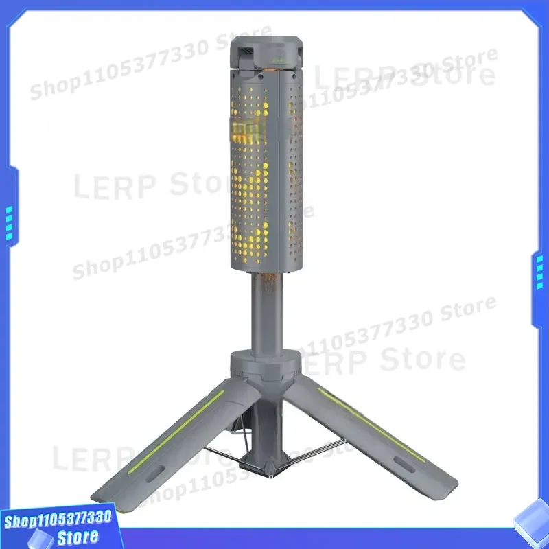 Portable LED Camping Light Retractable Stand Waterproof Multifunctional Outdoor Hiking Lamp for Night Trekking and Emergency
