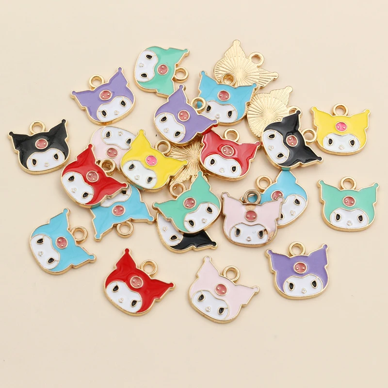 30Pcs 13x14mm Small Alloy Cartoon Girl Charms Pendants Multi Colors For DIY Bracelet Necklaces Jewelry Making Accessories