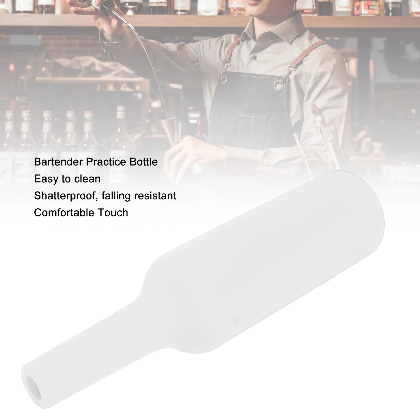 Bartender Practice Bottle Silicone Shatterproof Falling Resistant Soft Bartending Performance Training Bottle