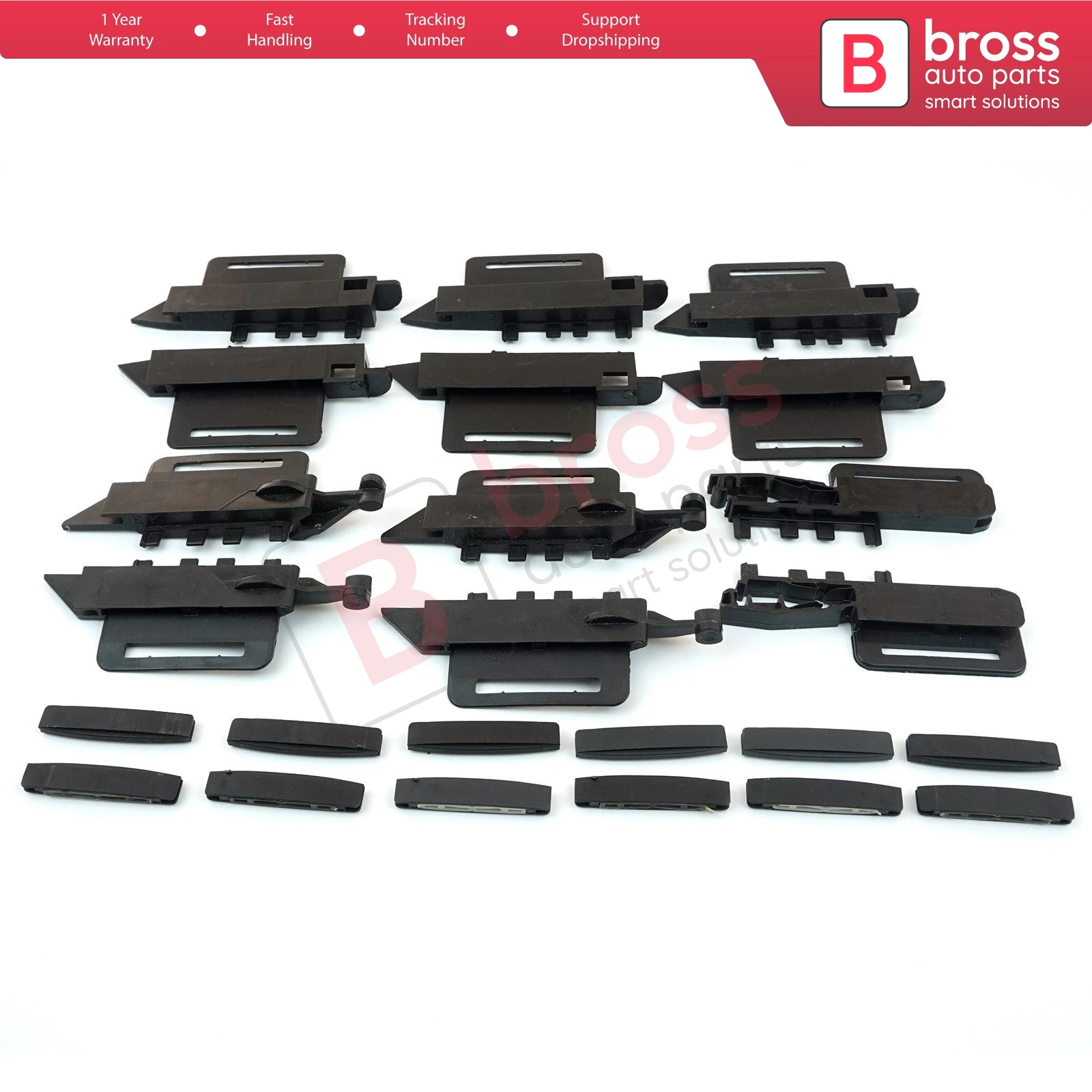 Bross BSR45 Roof Curtain Repair 24 Pieces Set 84001TY, 2210435, 2210434, 2210415, 2210416 For Peugeot 307 SW 2001-2008