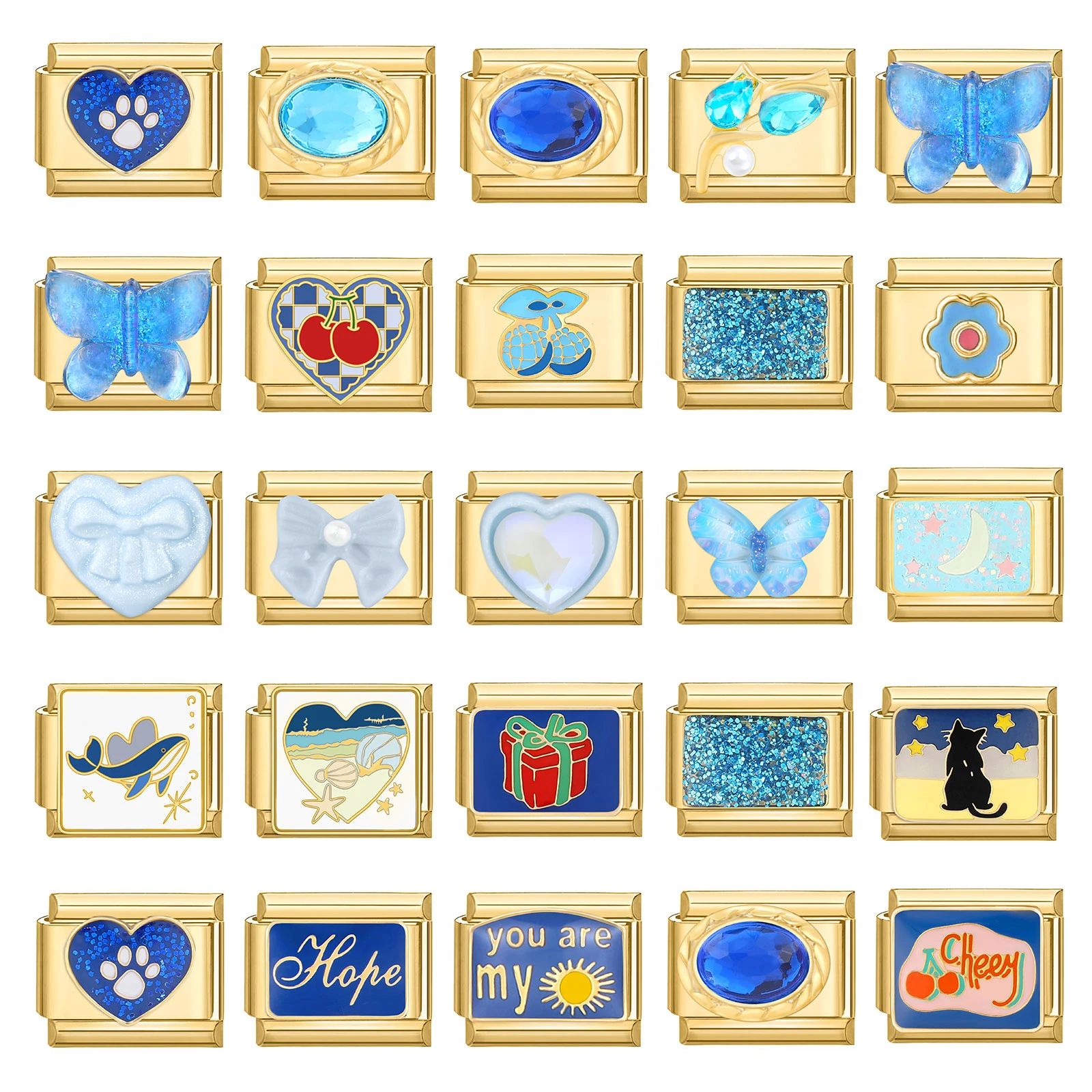 Новинка-1-шт-синяя-бабочка-роза-бант-узел-золотого-цвета-итальянские-подвески-подходят-для-браслета-из-нержавеющей-стали-9-мм-женское-изготовление-своими-руками