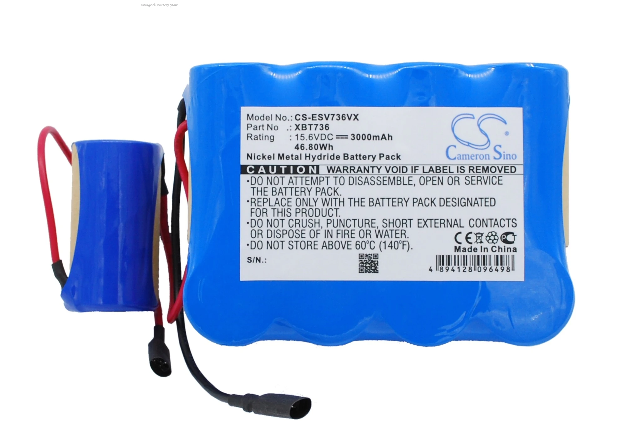 Replacement 15.6V 3000mAh Vacuum Cleaner Battery XBP736 for Shark Euro Pro SV736 SV736R SV70Z SV736N SV736CR