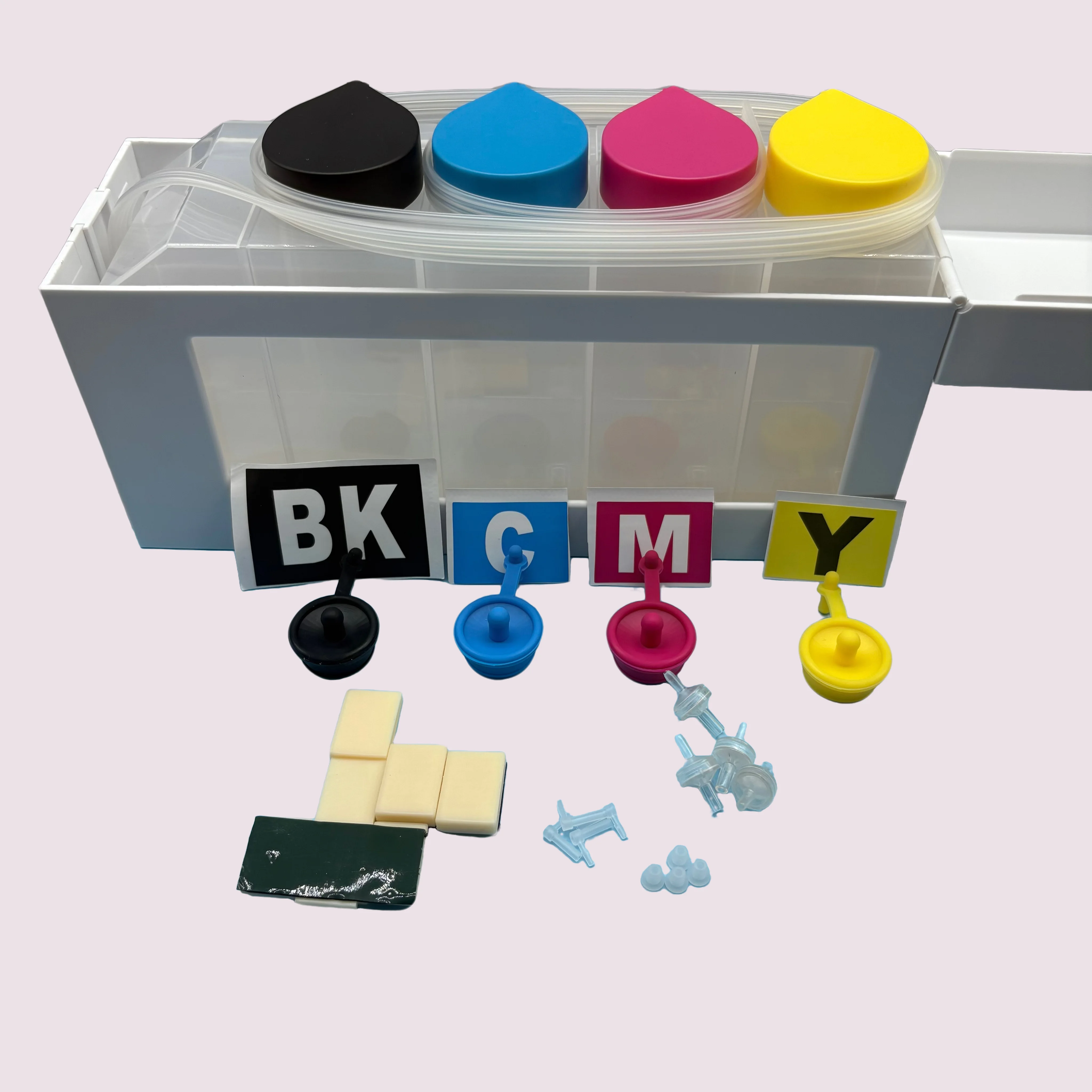 Hoge Kwaliteit 4 Kleur Ciss Refill Inkttank voor Epson HP Canon Brother Ricoh Printer Groot Volume DTF Tank BK-600ML C/M/Y-350ML