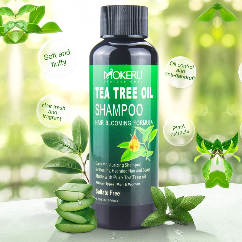 

MOKERU 100ml Tea Tree Oil Shampoo Anti-dandruff Oil control fluffy Soft and ethereal for oily Hair fresh and fragrant