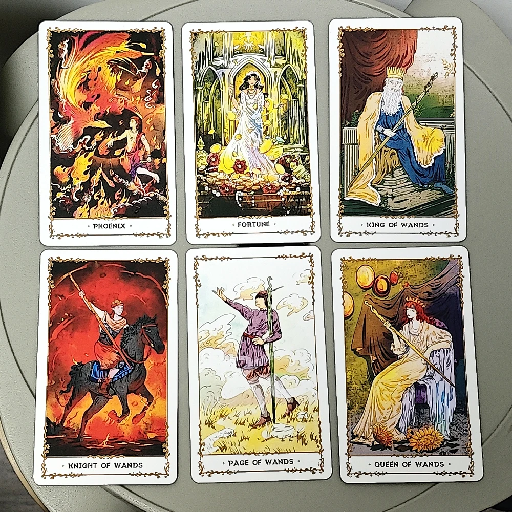 

Silent Desolate Tarot Deck 10.3*6cm 78 Pcs Cartoon Tarot Cards Based on Rider System