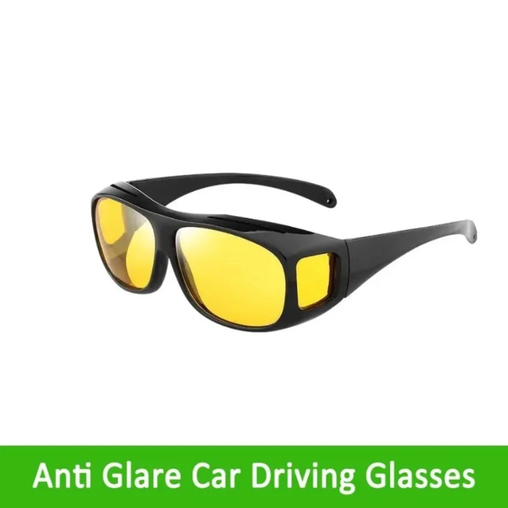 Polarized Night Vision Sunglasses Day & Night Use Windproof Anti Glare HD Lens Wrap Around for Men Women Driving Cycling Outdoor