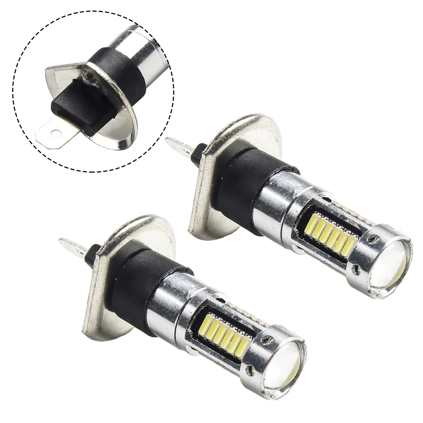2pcs H1 LED Fog Light Bulbs Kit 50W 6000K Super Bright White DRL Headlight Daytime Running Light For Auto 12V