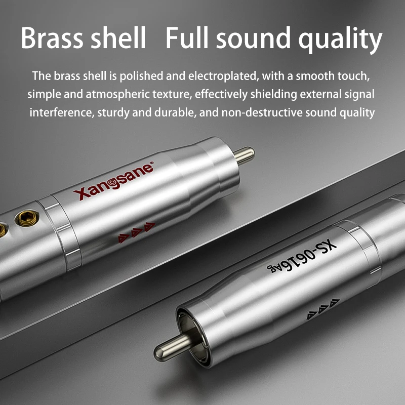 Xangsane hifi rca spina argento puro core amplificatore CD cavo altoparlante cavo segnale placcato rodio fai da te interfaccia spina audio terminale