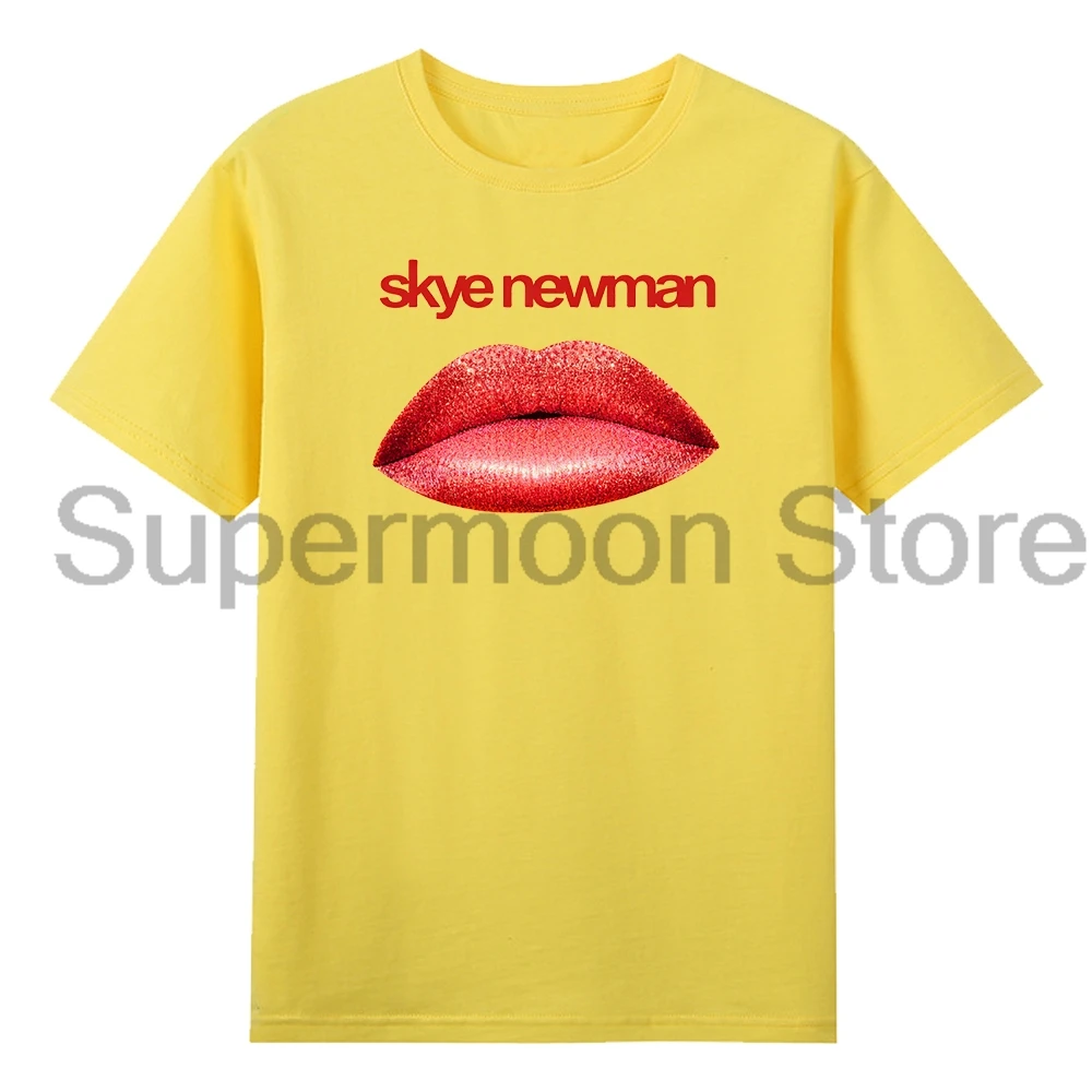 Skye Newman Lips T-shirt 2026 Tour O-Neck Short Sleeve Cotton Tee Men Women Streetwear Tops