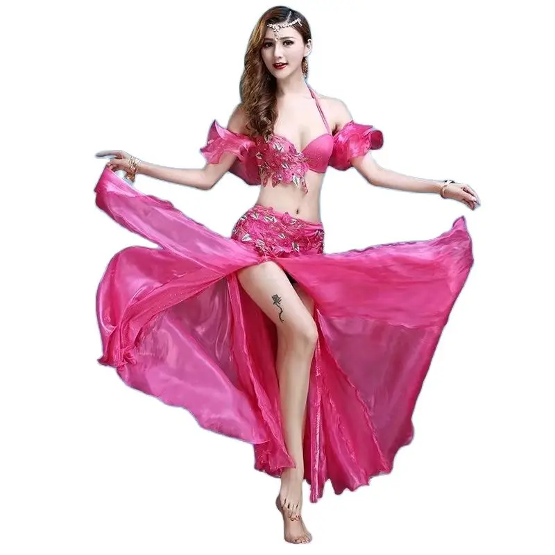 New Adult Lady women Belly Dance Costume Oriental bellydance skirt Stage Performance 2/3pcs set Bra Belt Skirt Bellydancing Wear