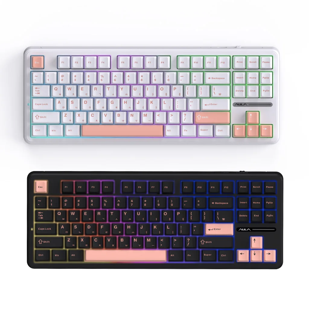 AULA F87 Pro Wired Lite Olivia LEOBOG SEYA ACCUSTOR HANGLE MACHULAR KEYBODY