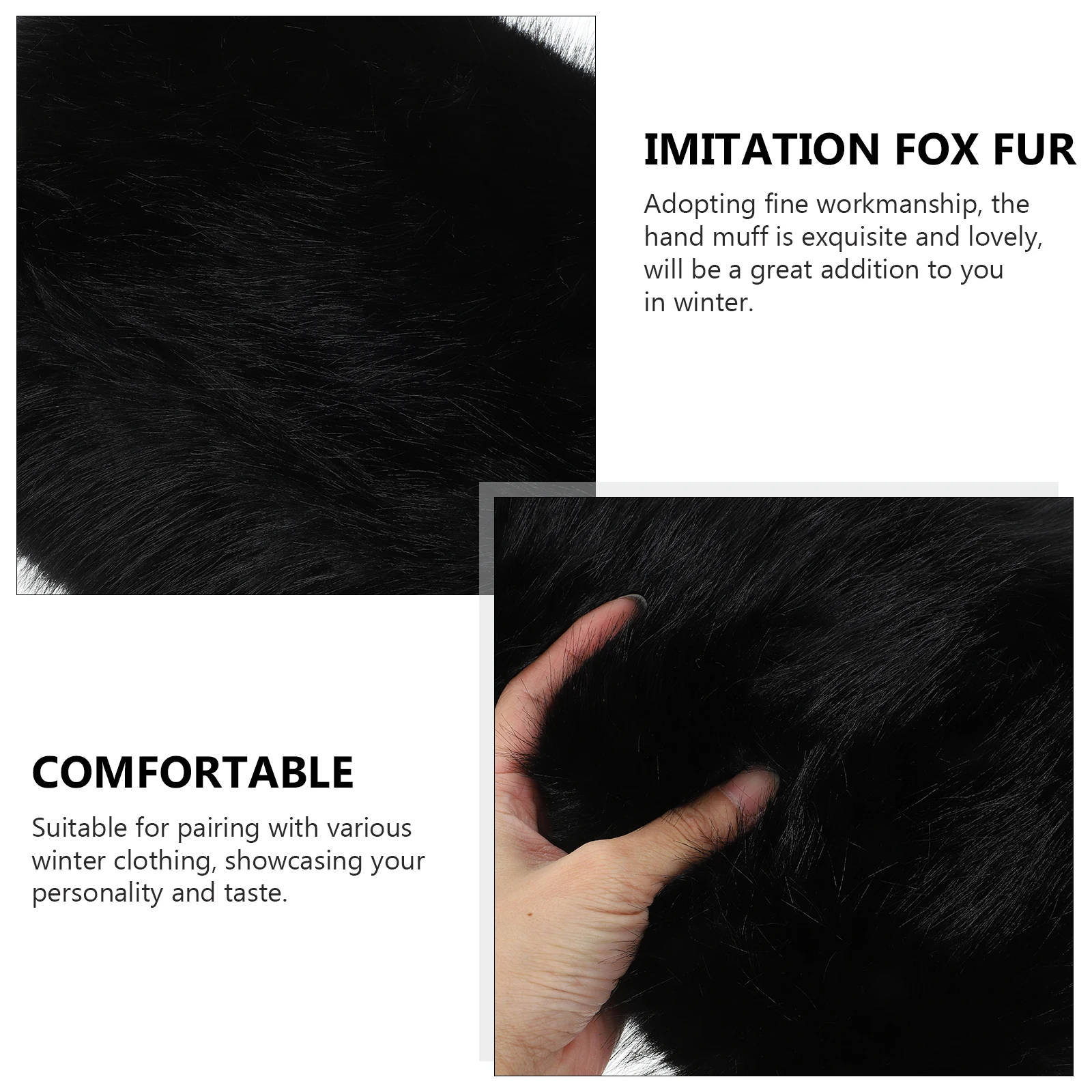 

Furry Hand Muff Winter Warmer Portable Neck Hanging Warm Hands Sleeve Outdoor Insulated Warmer Pouch Imitation Women'S Warm Muff