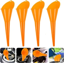 Car Long Stem Funnel Gasoline Oil Fuel Filling Tools Anti-splash Plastic Oil Funnel Motorcycle Refueling Tools Auto Accessories