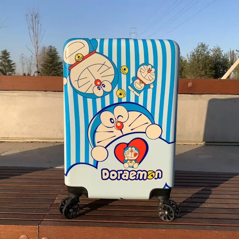 My melody Doraemon Lotso new Japanese style cute cartoon pattern universal wheel trolley password suitcase for men and women