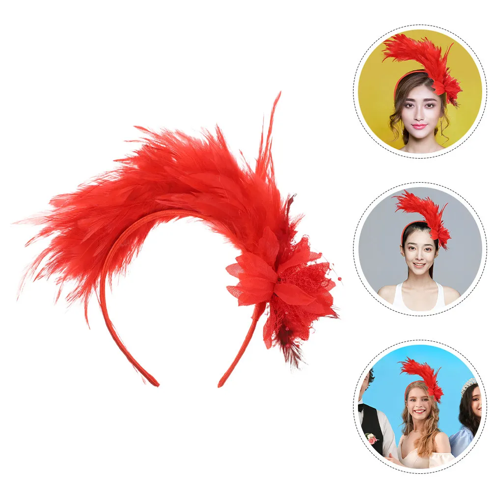 

2 шт. Элегантные повязки на голову с перьями для женщин, винтажные аксессуары для волос, головные уборы для фестивалей, свадеб, косплея, карнавалов и вечеринок