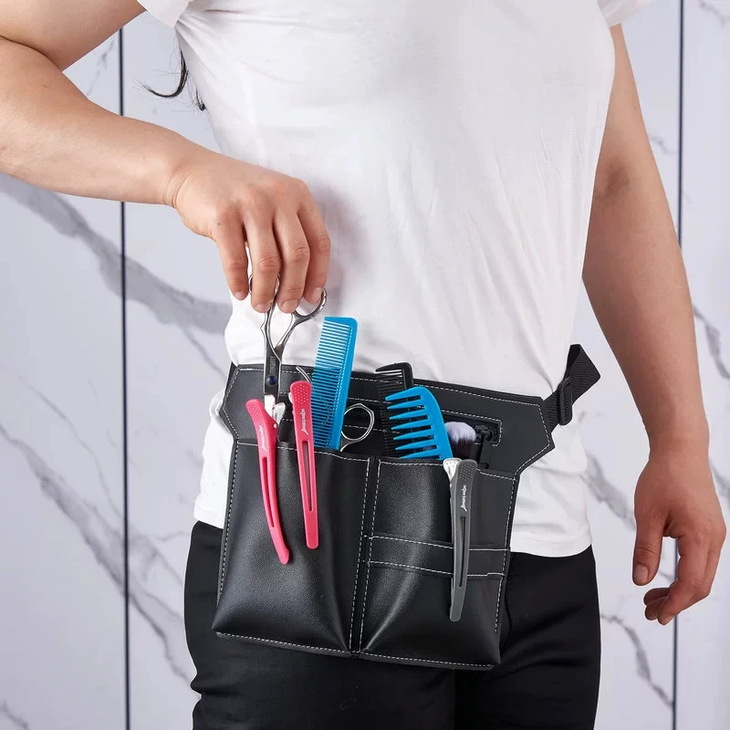 Hair Scissor Bag Clips Comb Case Hairdressing Barber Holster Bags Holder Tool Salon Waist Pack Belt PU Leather Bag