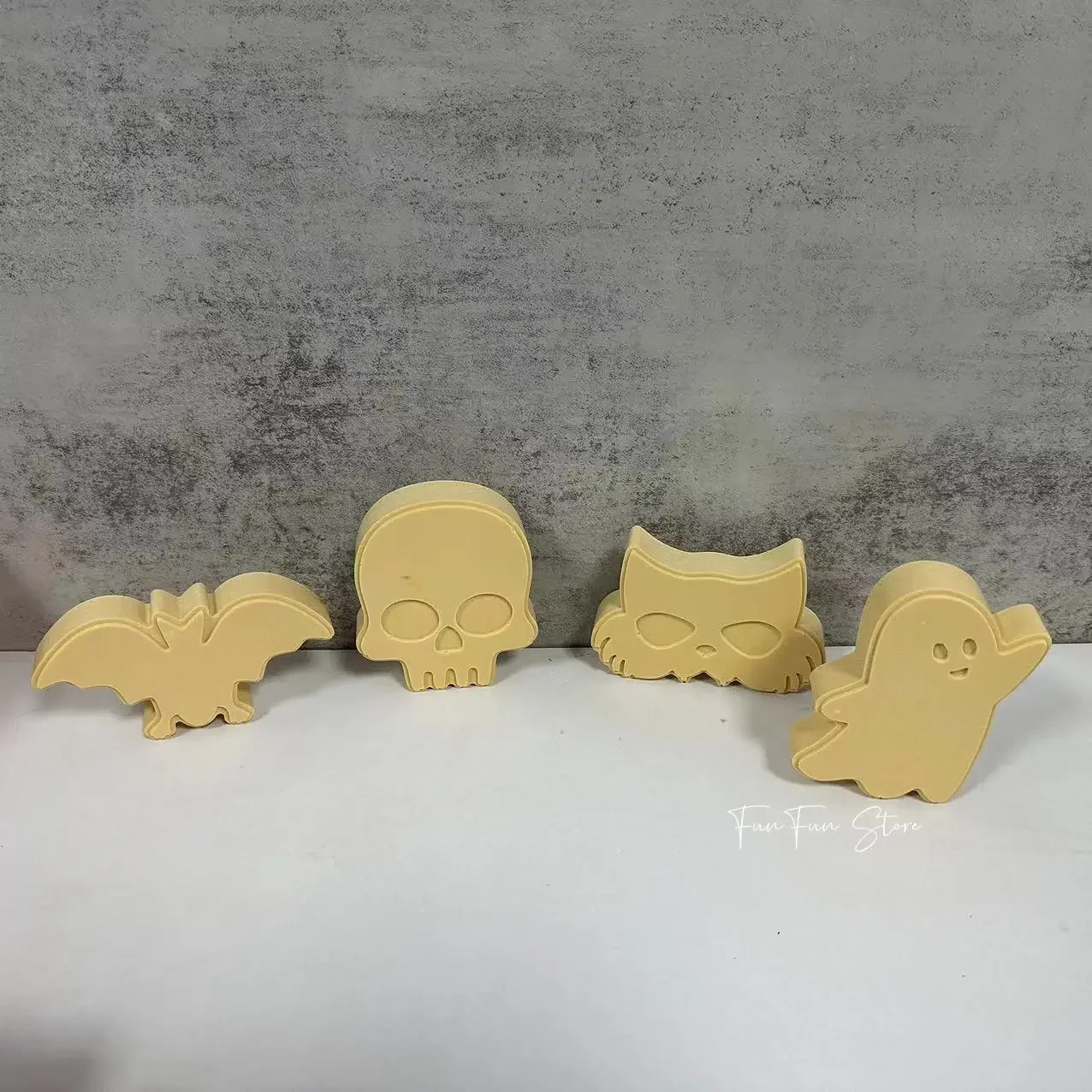 Halloween Series Scented Candle Silicone Mold DIY Cute Cartoon Skull Bat Ghost Diffuser Stone Plaster Drop Glue Making Tool