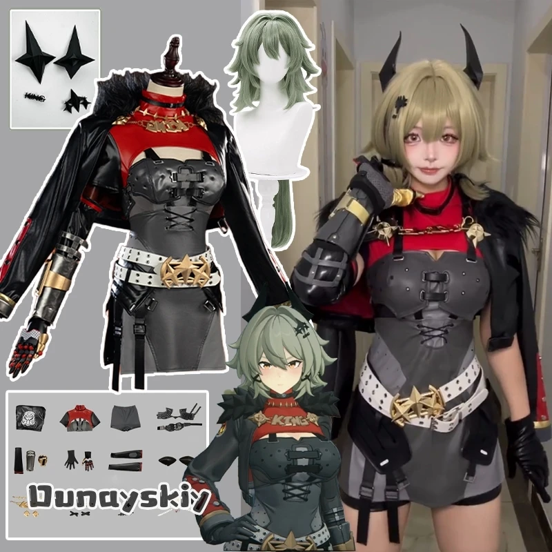 César King Cosplay Collab Series: juego Zenless Zone Zero ZZZ César King disfraz de Cosplay (S-3XL) uniformes de combate de cuero para mujer