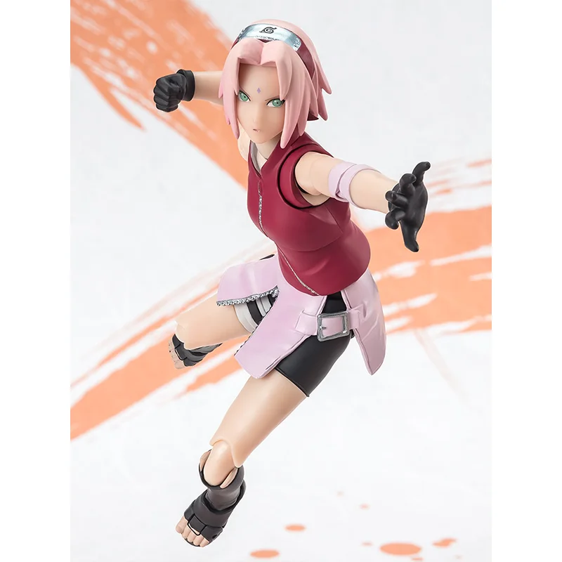 Bandai-Naruto Sakura Haruno Action Figure, S.H Figuarts, Naruto, Naruto, Edição P99, Modelo de Anime, Brinquedos, Presente para o Menino, Em Stock