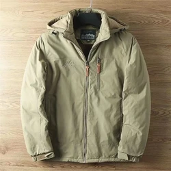 Autumn And Winter Padded And Thickened Outdoor Punching Jacket Casual Warm Tactical Plus Size Jacket Solid Colour Men's Clothing