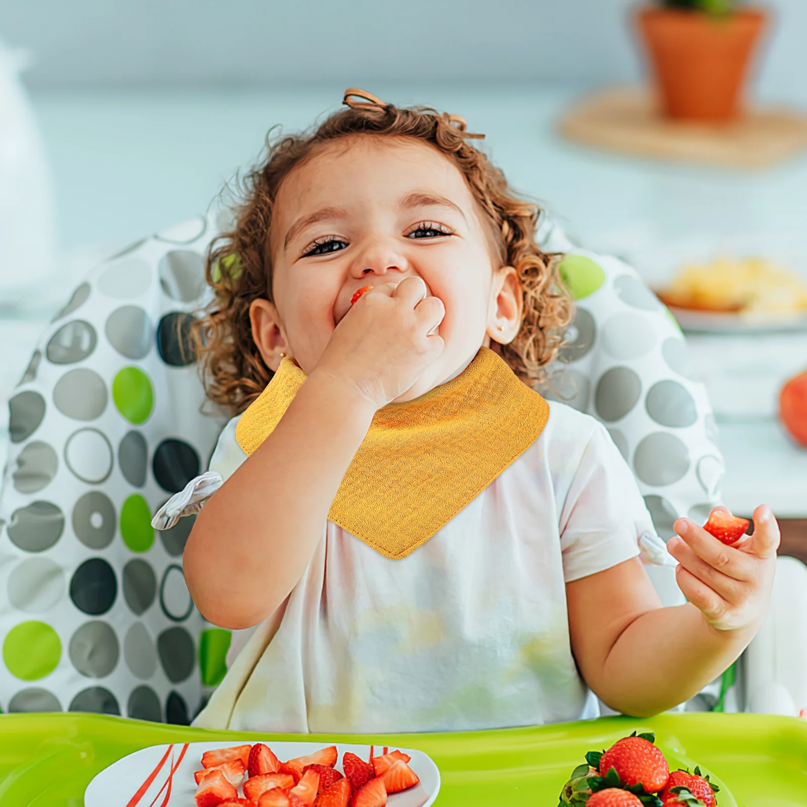 Babadores infantis absorventes, 6 peças, cachecóis para bebês de 0 a 6 meses, elegantes, laváveis à máquina, fecho com botão de pressão para uso diário