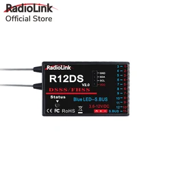 Radiolink 2.4GHz R12DS 12 Channels RC Radio Receiver Support SBUS/PWM DSSS&FHSS AT9/AT9S/AT9S Pro/AT10/AT10II