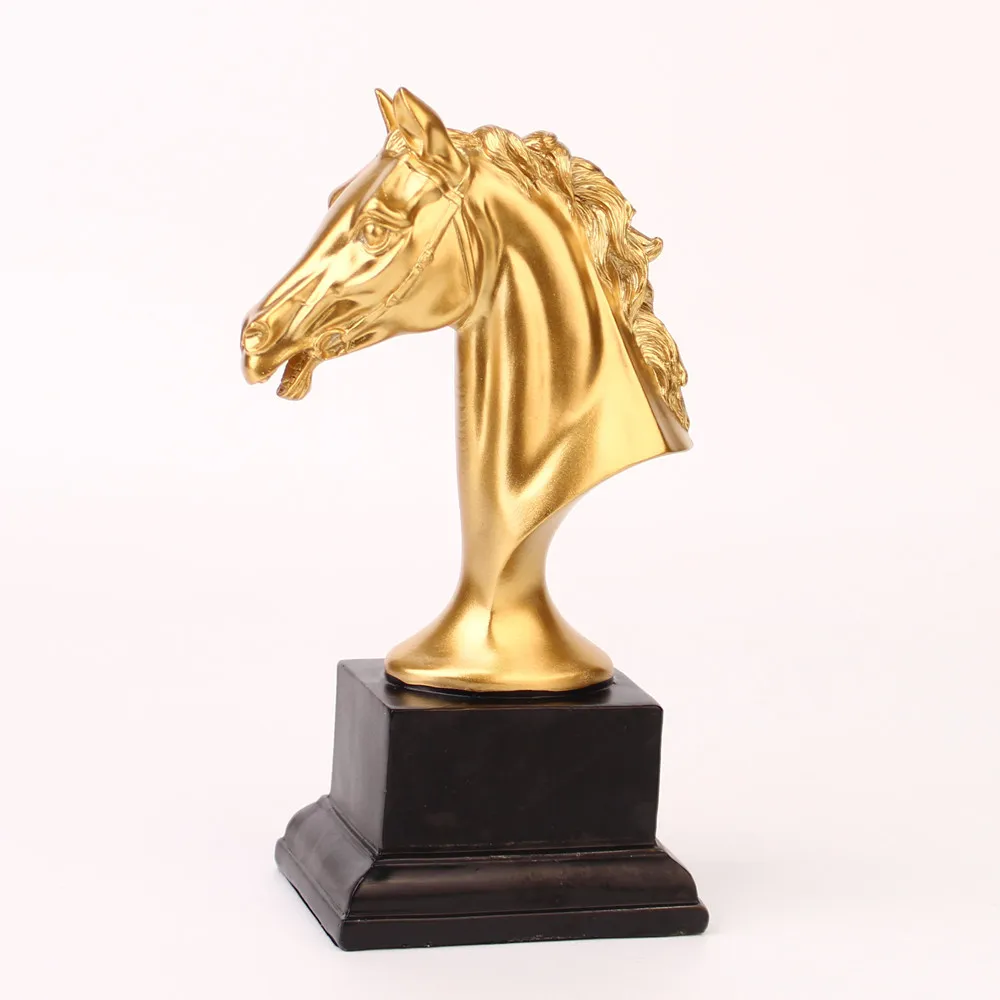 

Horse Head Trophy Resin Crafts Office Decorations Porch Items Home Decor