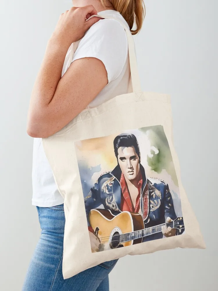 Memories of Memphis The King's Birthday Portrait A Tote Bag Women's beach bags canvas tote bag Canvas Tote Bag