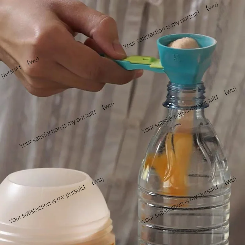 Mess Free Measuring Funnel Creative Protein Powder Sliding Spoon Leak proof Spoon