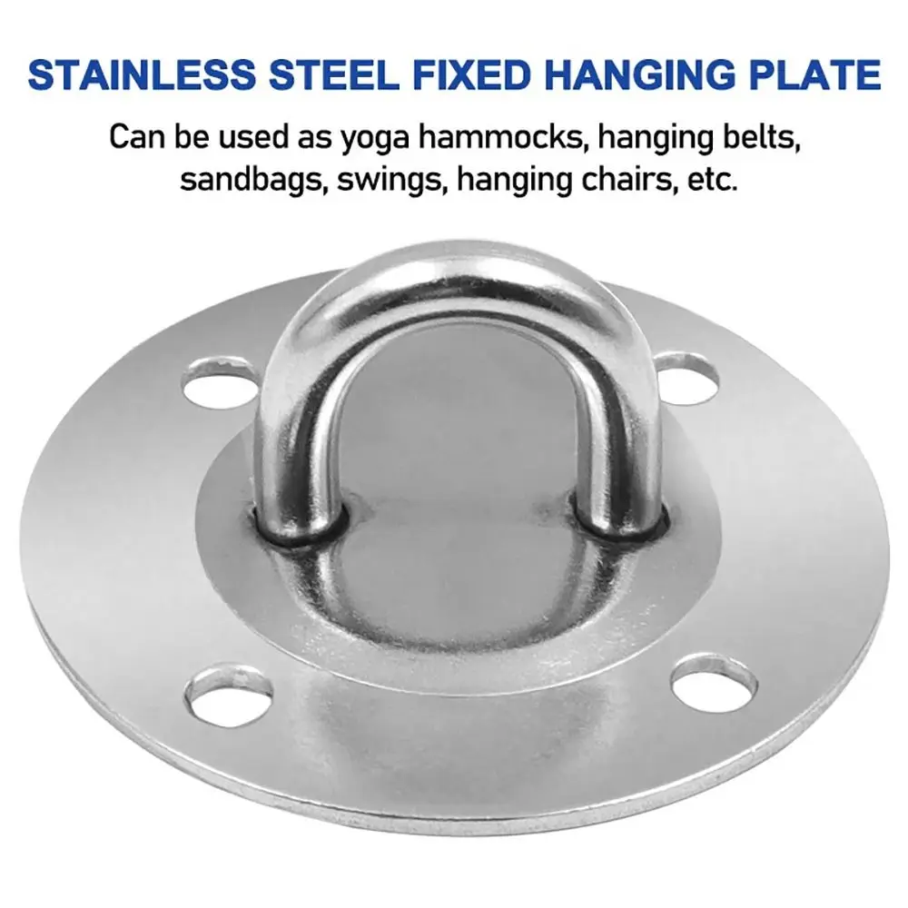 1Set Yoga Sandbag Swing Gym Accessories Swing Hooks Heavy Duty Stainless Steel Wall Mount Anchor Hooks Hammock with 4 Screws