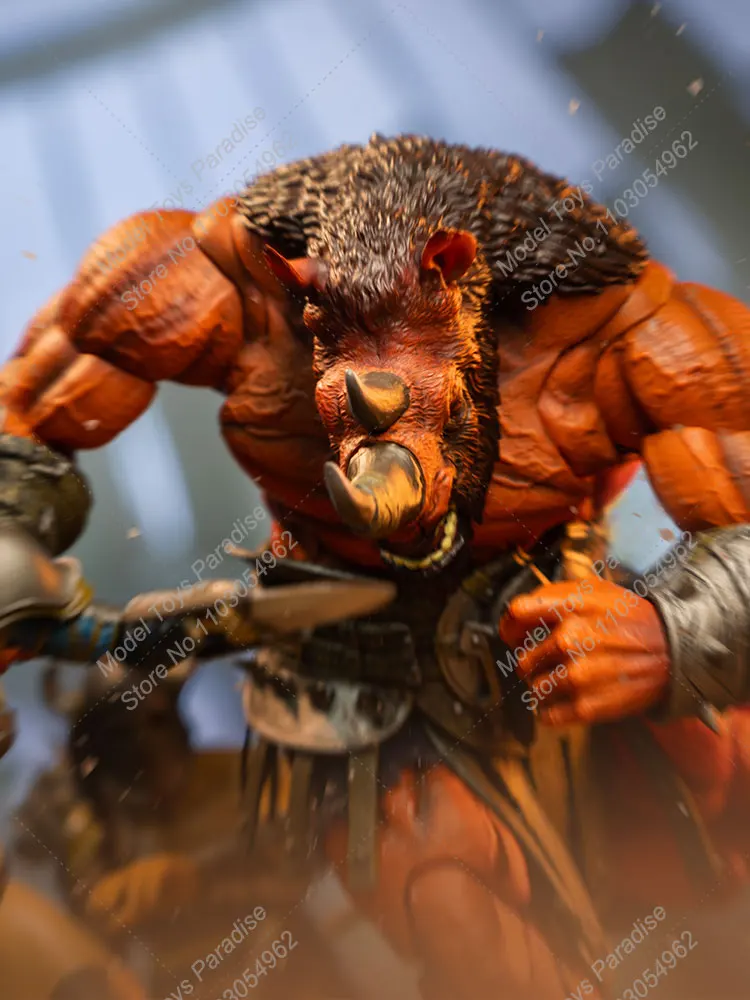 1/12 Scale Male Soldier Red Rhinoceros Anime Rhinoceros Bigfoot Monster Full Set 6inch Action Figure Collectible Toys Gifts