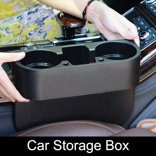 Imagen 2 del producto Portavasos para coche, espacio para asiento de coche, taza de agua, botella de bebida, organizador de llaves de teléfono, soporte de almacenamiento, accesorios de estilo de coche