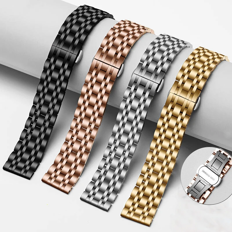 watch band of Stainless Steel  Watch Strap Clasp Watchband Bracelet 10mm 12mm 14mm 16mm 18mm 20mm22mm 24mm Accessory for watch