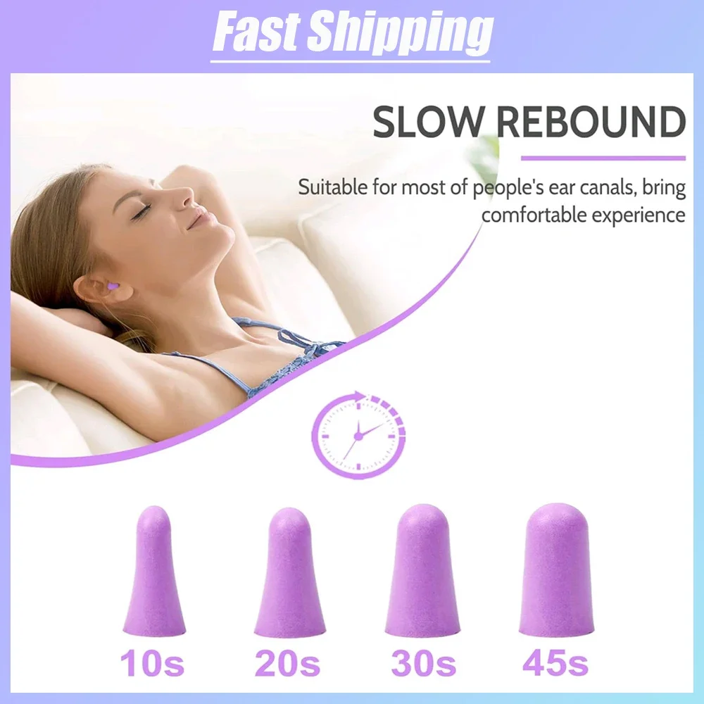 

24pcs Memory Cotton Noise Reduction Ear Plugs Dormitory Household Sleep Quiet Ear Plugs Slow Rebound Anti-Noise Ear Plugs