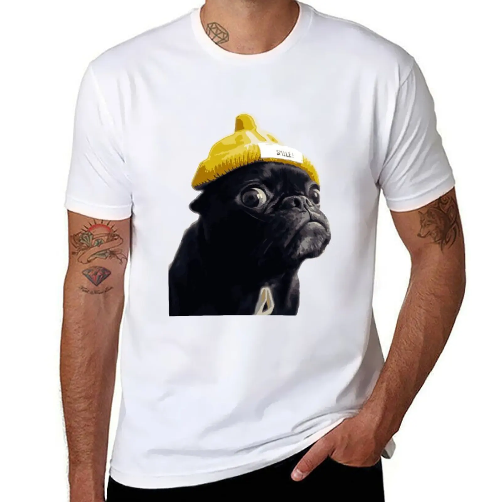

Забавная футболка с изображением мопса, милая и улыбающаяся футболка, мужская хлопковая футболка, мужские однотонные мужские футболки, футболка с графикой