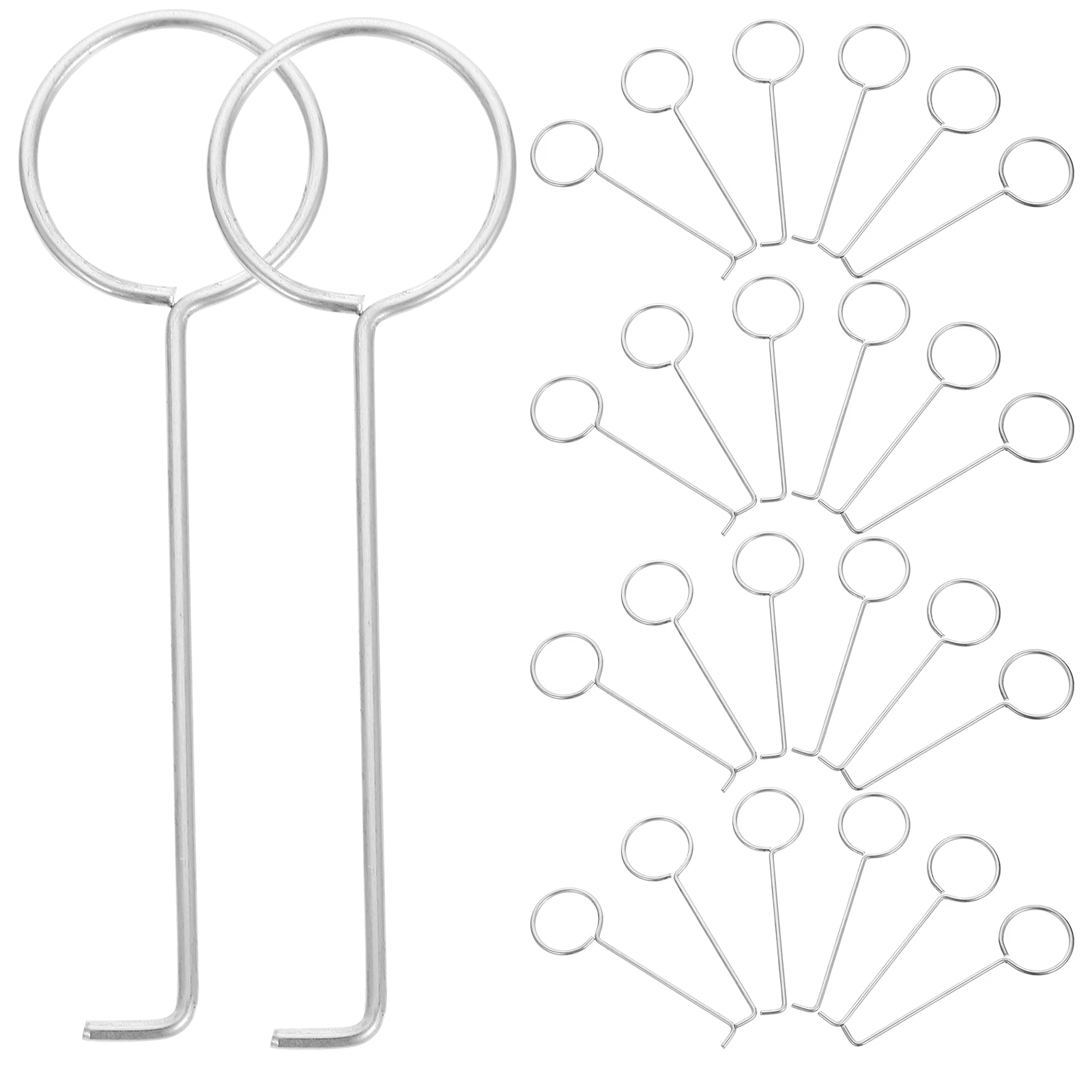 

50pcs Loop Lift Hook Drain Lifting Hooks Shower Removal Tool Grate 20mm 60mm Portable Easy Use