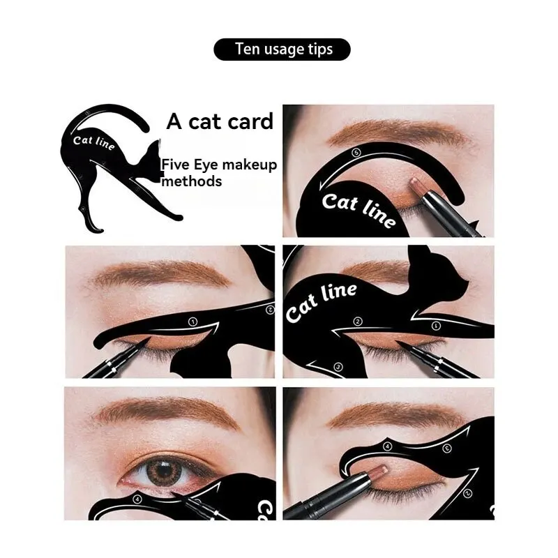 Cat Eyeliner Card Cat Line Auxiliary Tool Cat Eye Card Eyeliner Model Card Applicable Auxiliary Tool for Beginners