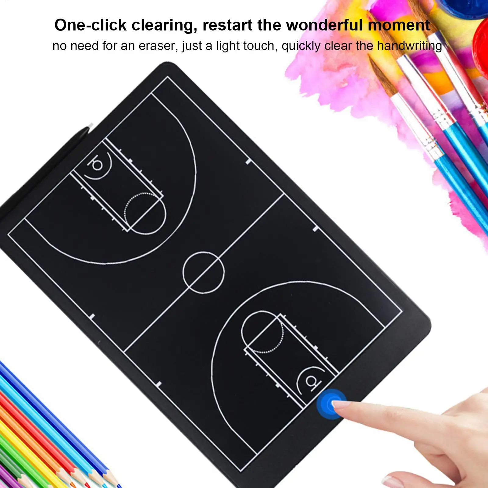 LCD 描画ボード サッカー戦術ボード バスケットボールコーチングボード 16 インチ戦略 LCD ライティングタブレット 電子コーチングボード