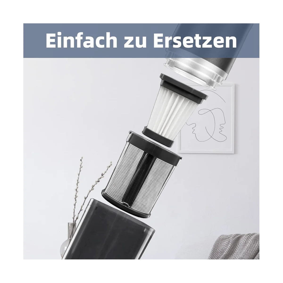 6 filtros HEPA para aspirador de pó K12 / K12 Pro / K13 e aspirador de pó portátil Genius Invictus.0/2.0
